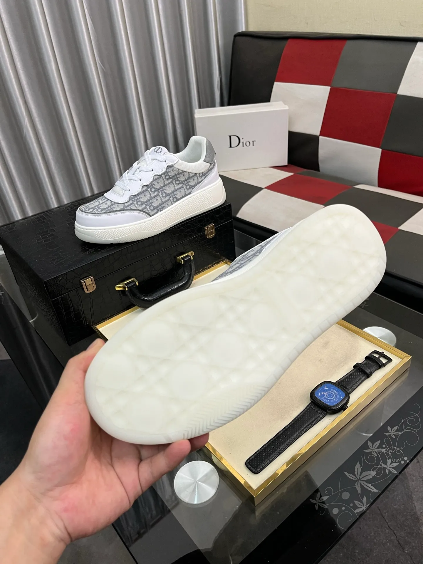 Men's Men's Shoes 💰440⌚️⌚️《DIOR*》The latest and most popular casual shoes, top brand [seduce] luxury~purchasing agent, top~quality. [Strong] The upper is made of imported breathable cowhide with material ➕ breathable sheepskin feet (•) and fine workmanship. Original stylish and stylish soft rubber wear-resistant outsole, light and comfortable on the foot, size: 38-444️⃣colors available